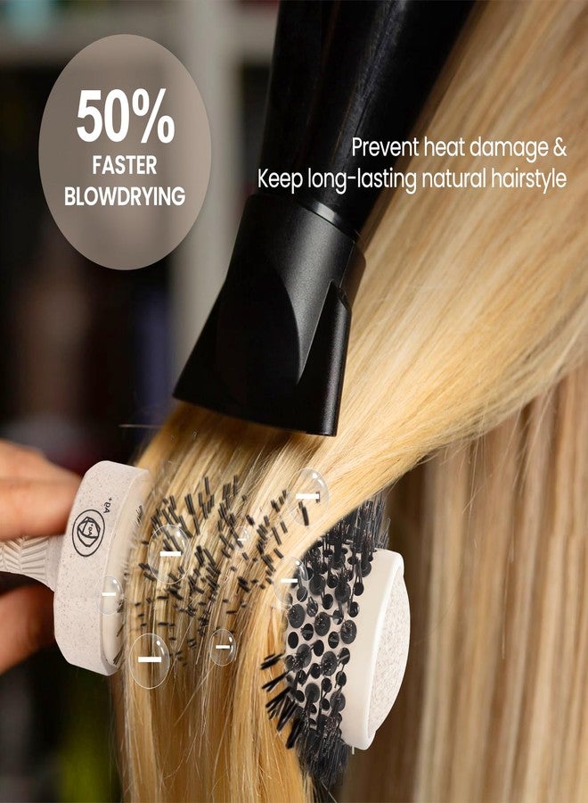 AIMIKE Large Nano Thermal Ceramic Round Brush with Barrel 2.1 inch for Blow Drying, Volume Blow Out and Curling Hair Styling (3.4 inch) - Image 4